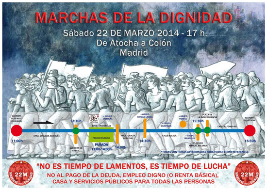 Las asociaciones vecinales con la Marchas de la Dignidad