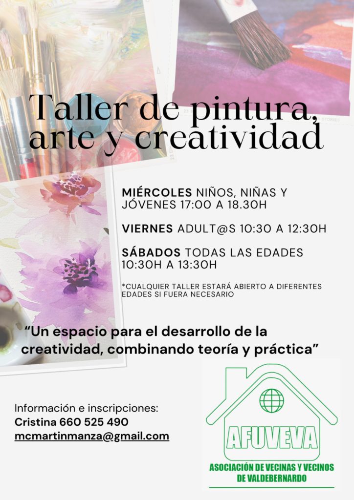 Cartel Taller Pintura Afuveva 2023-24