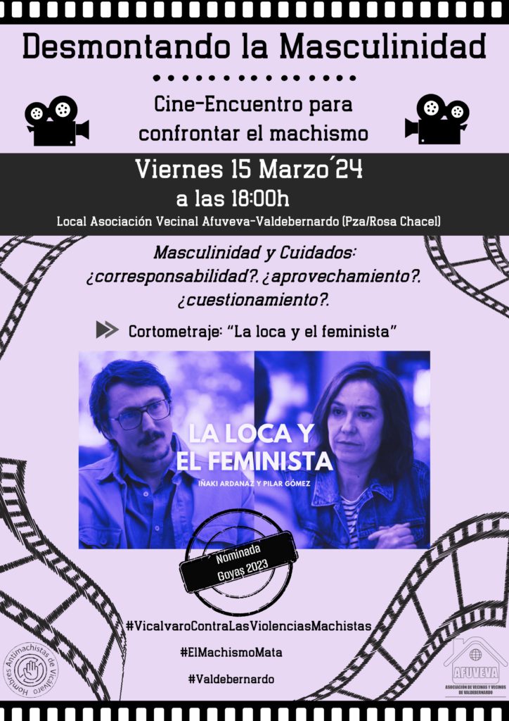 CartelCineEncuentroDesmontandoMasculinidadVicalvaroMarzo2024